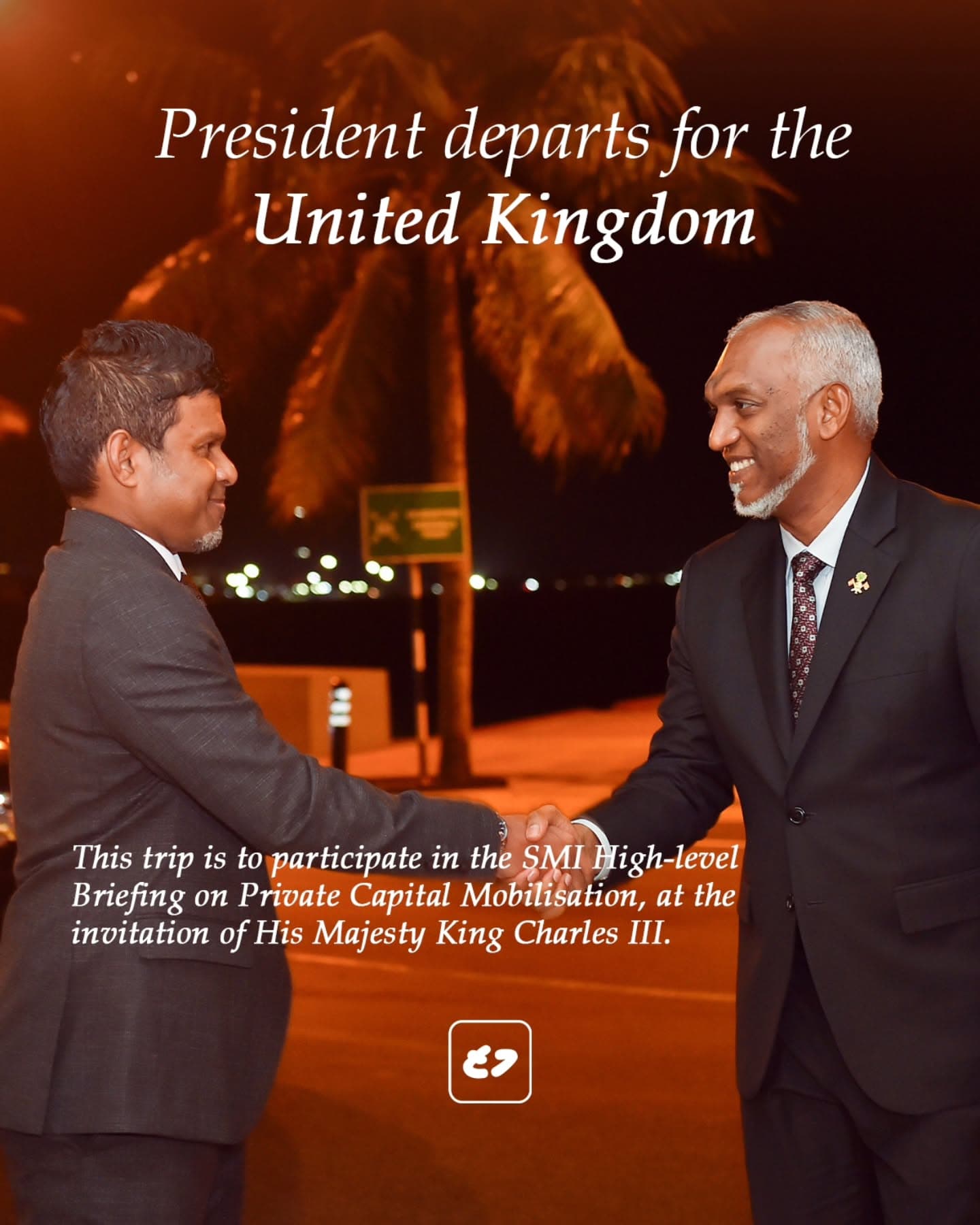 President Dr. Muizzu has departed for the UK to attend King Charles III’s SMI High-level Briefing on